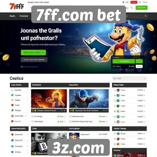 Exploração do design de interface do 7ff.com bet